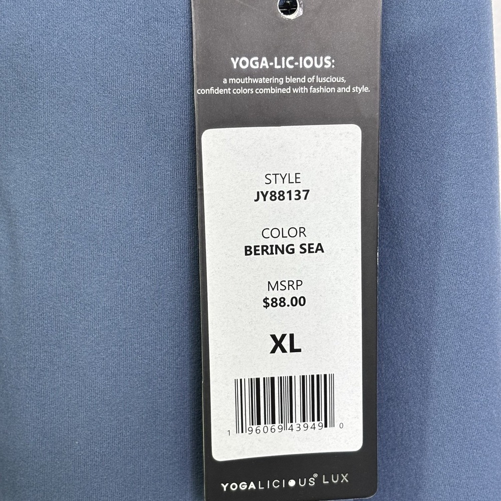 Yogalicious Lux Full Zip Performance Jacket Size XL Bering Sea Color NWT - Picture 4 of 4